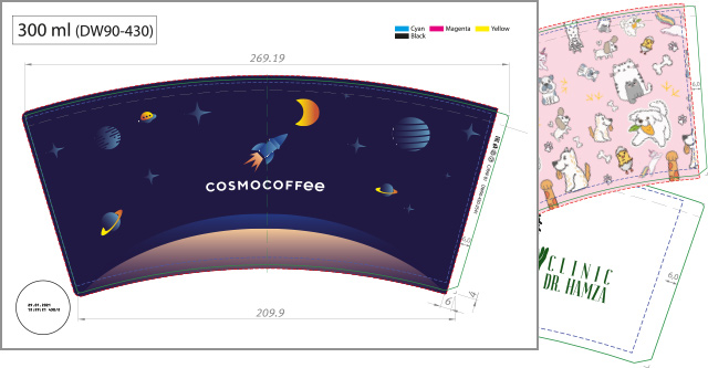 Готовая развертка стакана